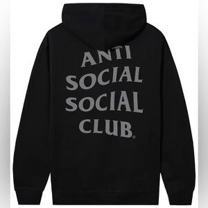 Anti Social Social Club Mind Games Hoodie 'Black' Mens 2XL